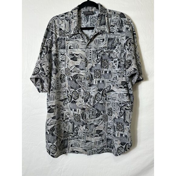 Triumph of California Vintage Mens Hawaiian Aloha Camp Button Down Shirt Size XL - Picture 1 of 3